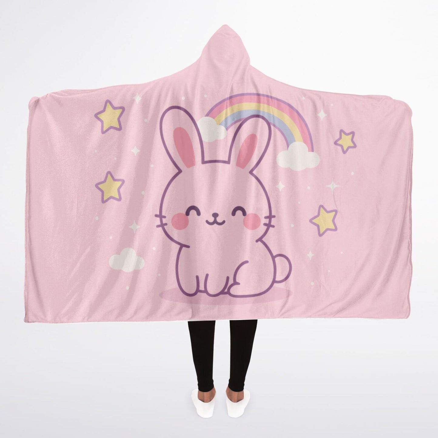 Bunny Dreams hooded blanket 45x60 front