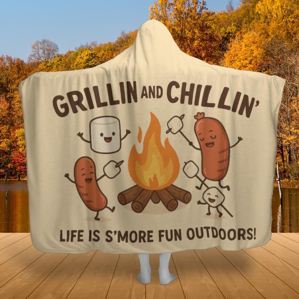 Grillin’ & Chillin’ – Hooded Blanket