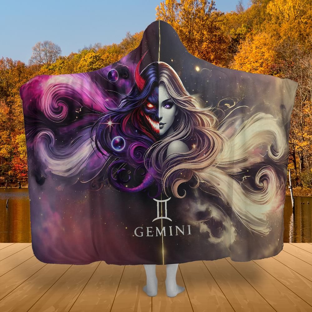 Gemini Shadow & Light – Hooded Blanket