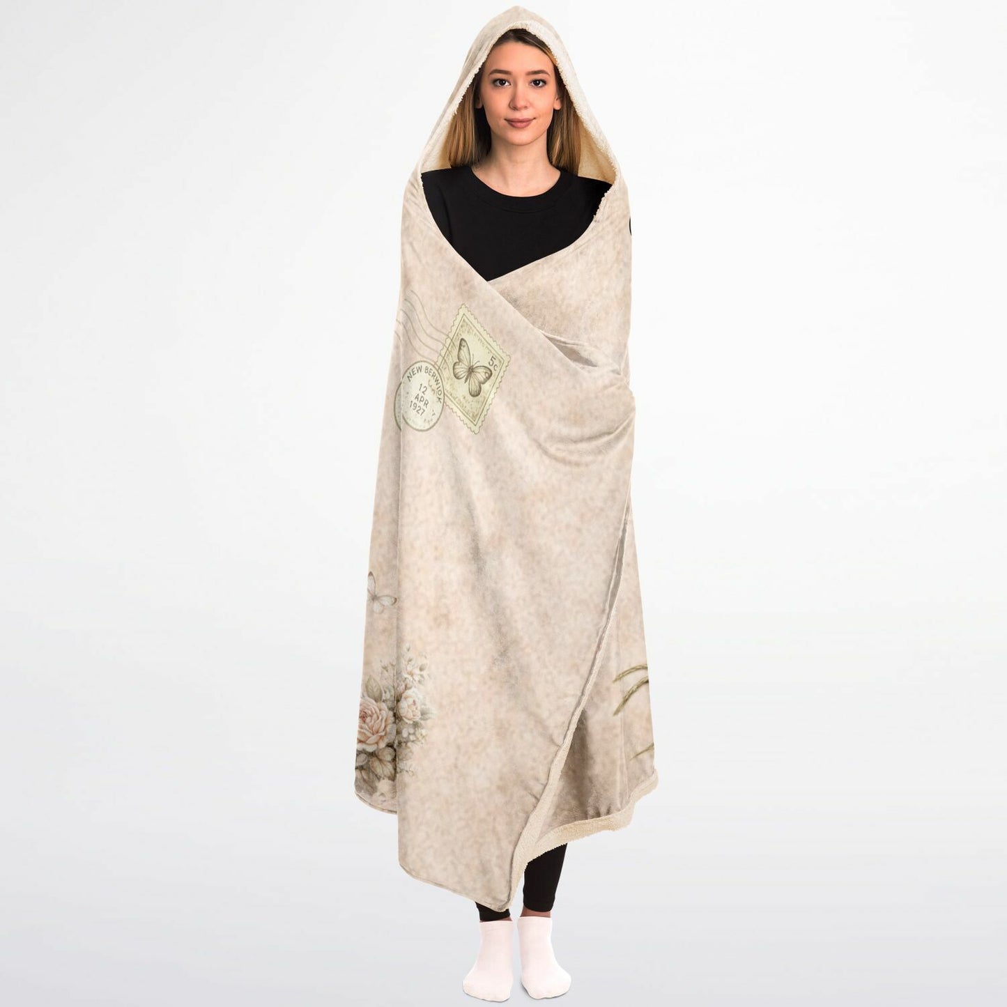 A Letter to My Mom Hooded Blanket 45x60 – emotional daughter letter design with vintage aesthetic beautiful