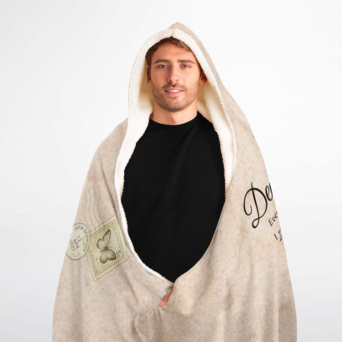 A Letter to My Mom Hooded Blanket 60x80 – cozy sherpa blanket with heartfelt message for mom warm
