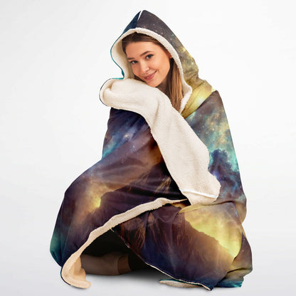 Aquarius Goddess Hooded Blanket 45x60 – cozy fleece blanket inspired by zodiac 
