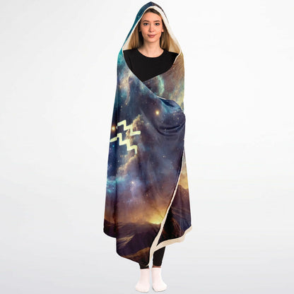 Aquarius Goddess Hooded Blanket 45x60 – cozy fleece blanket inspired 