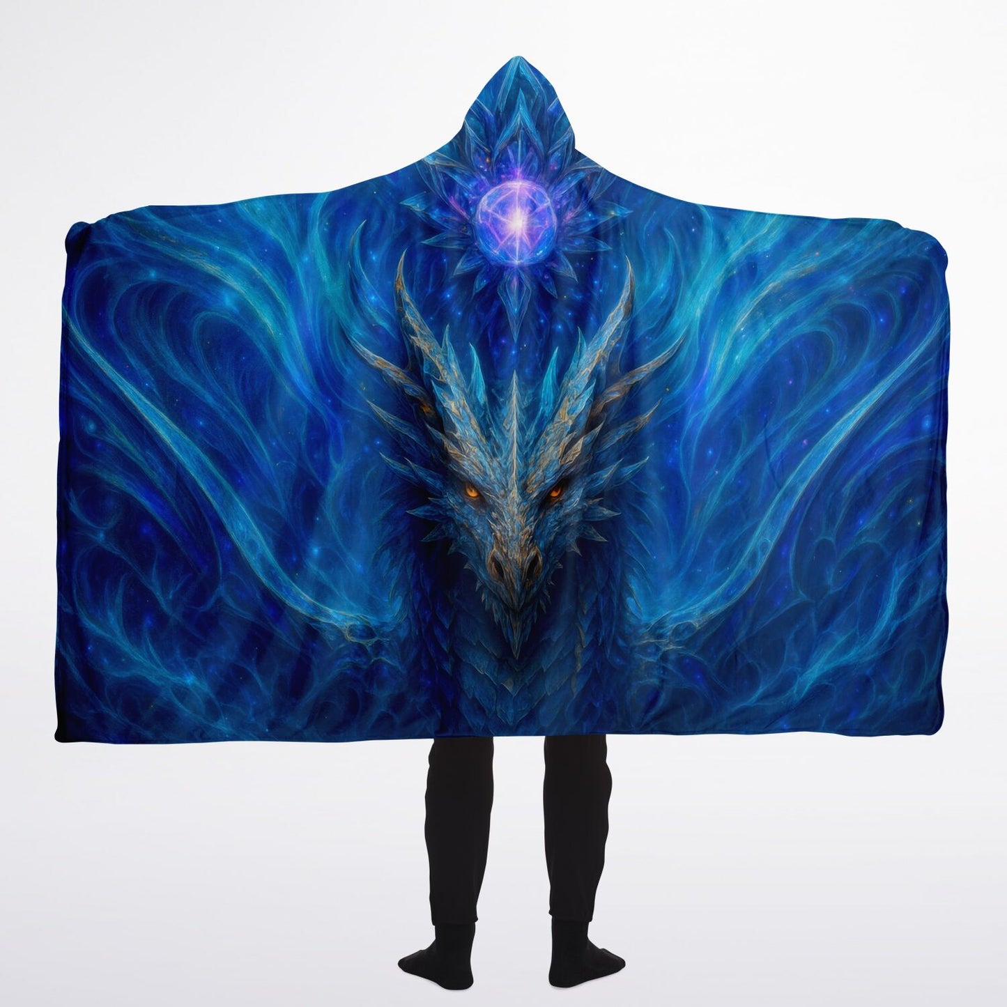 Awakened-Dragon-hooded-blanket-60x80 front