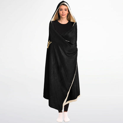 Badass Mom Power Hooded Blanket 45x60 – bold gift for mom with rock hand design and strong attitude message warm