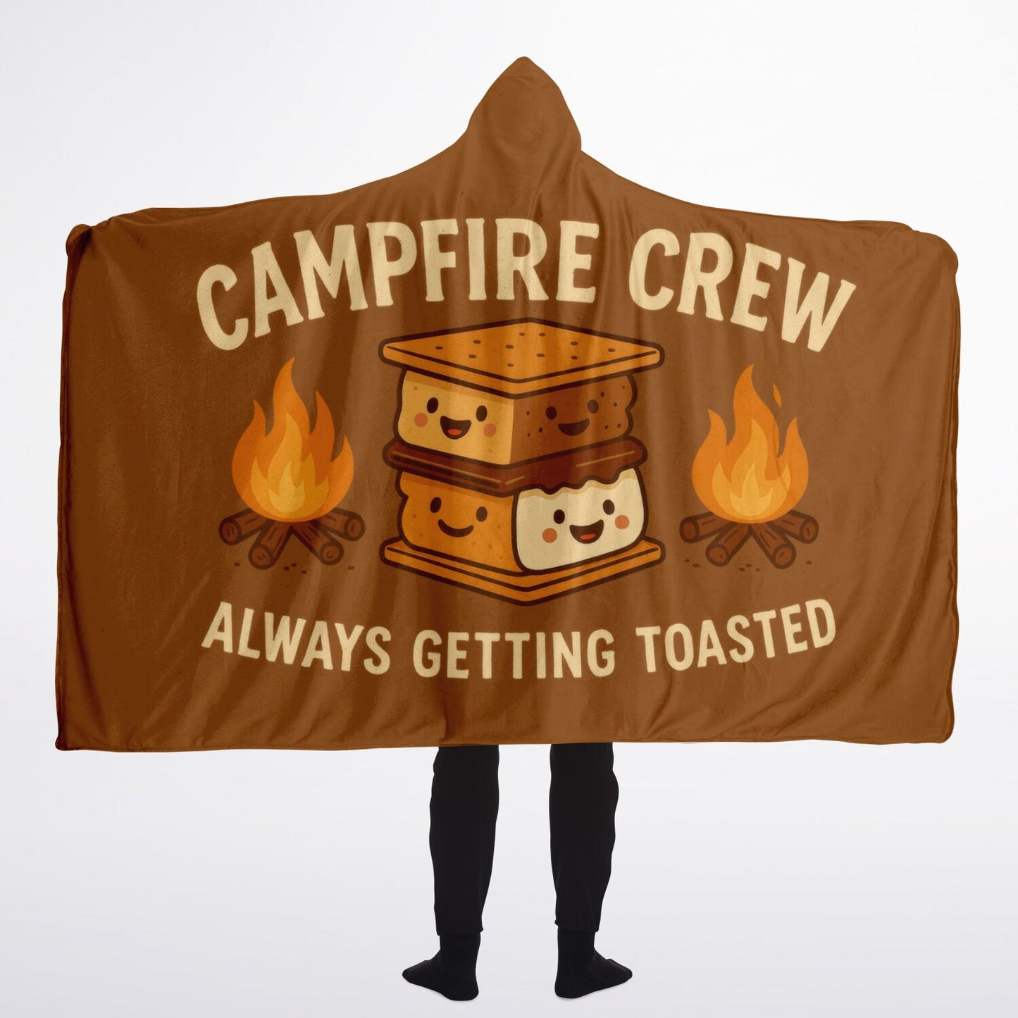 Campfire Crew hooded blanket 60x80 front