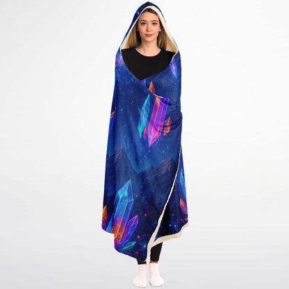 Crystal Ascension Hooded Blanket 45x60 – silky fleece hooded blanket 