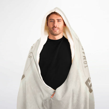 Firstborn Legacy Hooded Blanket 60x80 – oversized plush fleece wrap featuring Firstborn Ministerios emblem warm