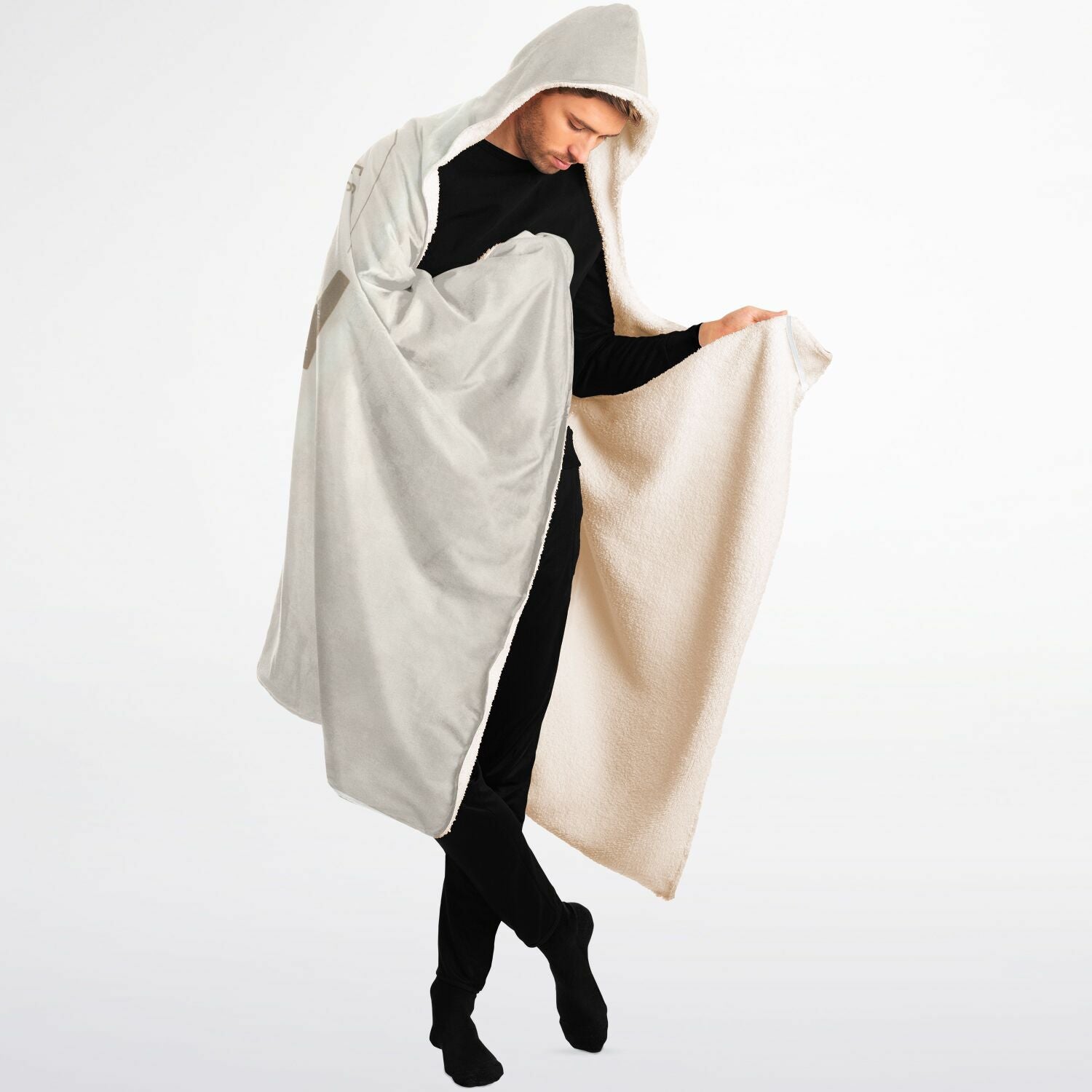 Firstborn Legacy Hooded Blanket 60x80 – oversized plush fleece wrap featuring Firstborn Ministerios emblem soft