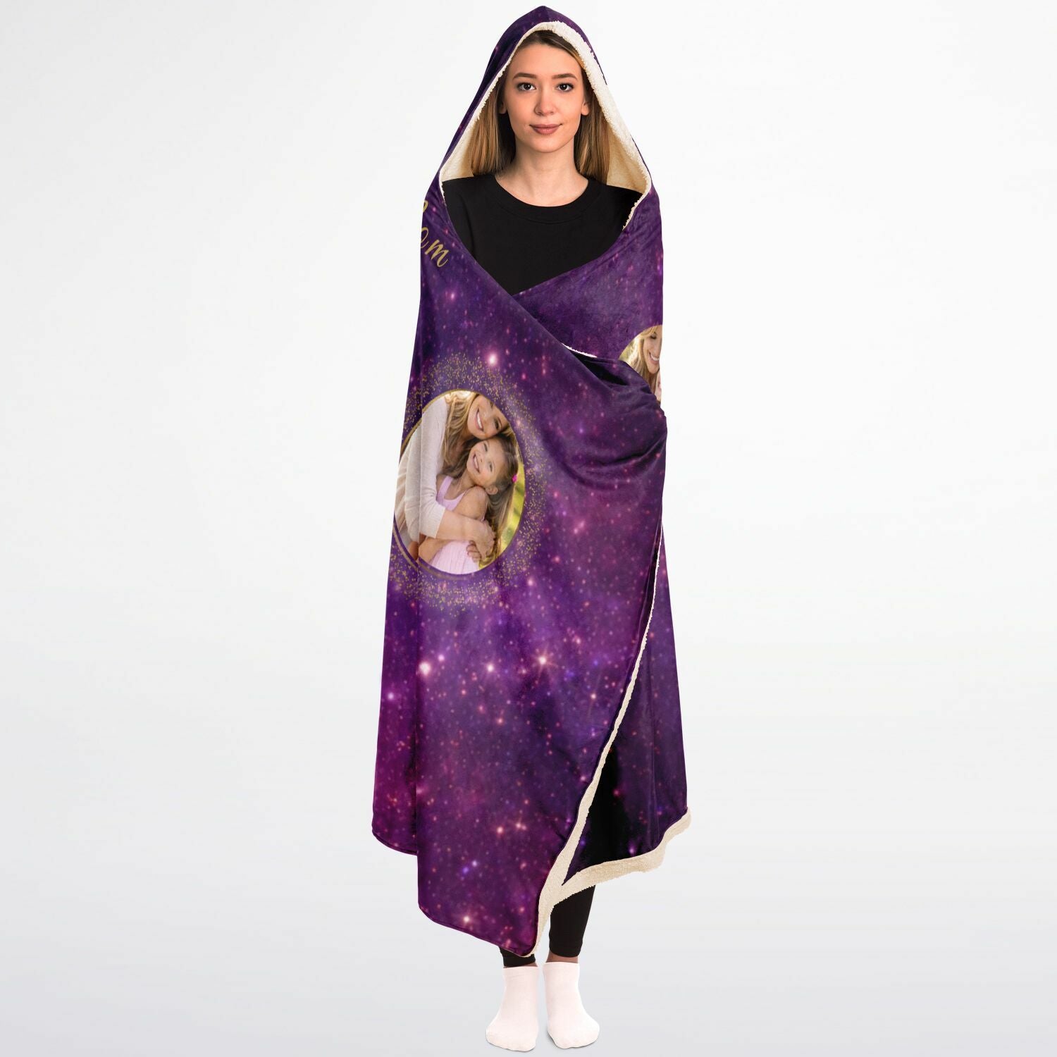 Forever And Always Mom Hooded Blanket 45x60 – personalized photo gift for mom