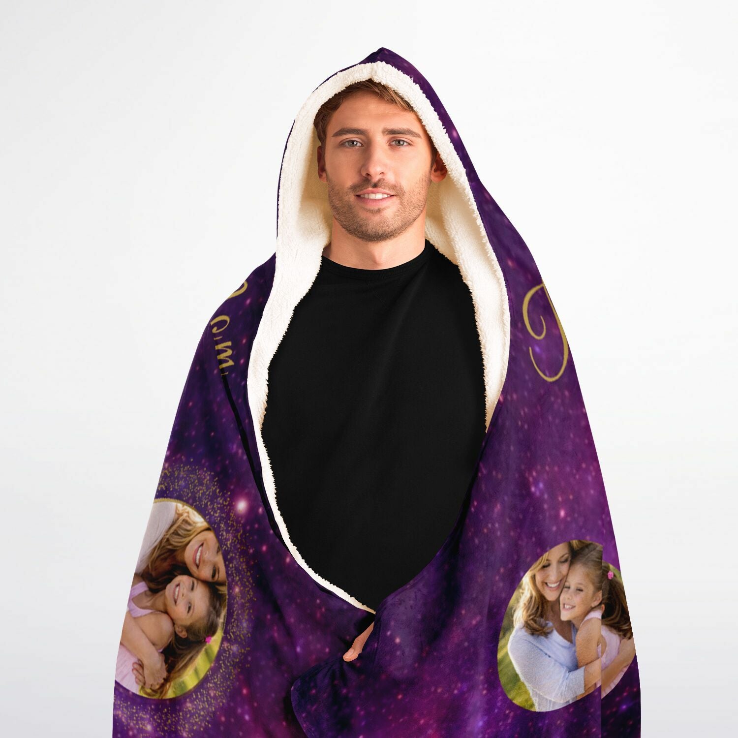 Forever And Always Mom Hooded Blanket 60x80 – custom photo collage blanket with emotional message for mom cozy