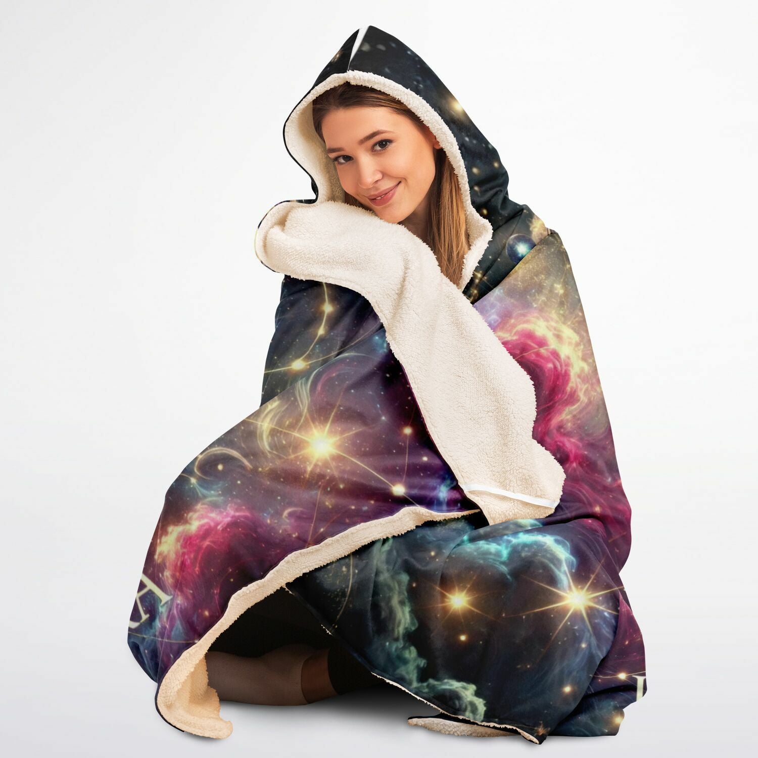Libra Equinox Hooded Blanket 45×60 – celestial balance and soft fleece comfort