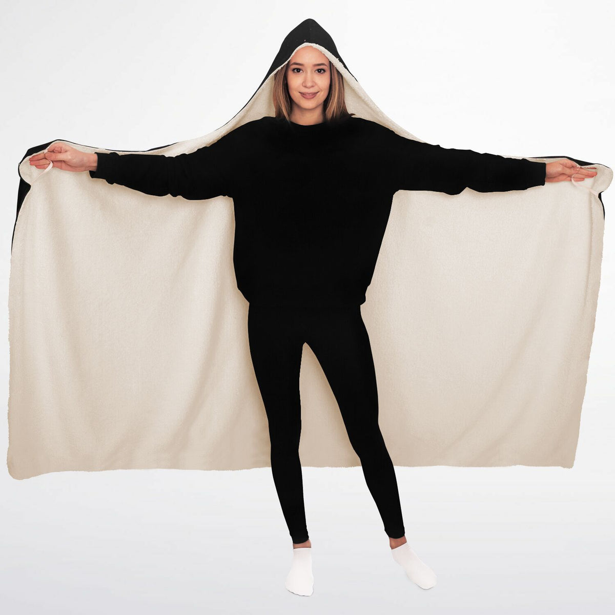 Little Monsters Halloween Hooded Blanket 45x60 – ultra-soft fleece hooded blanket featuring a magical Halloween family with customizable names, warm
