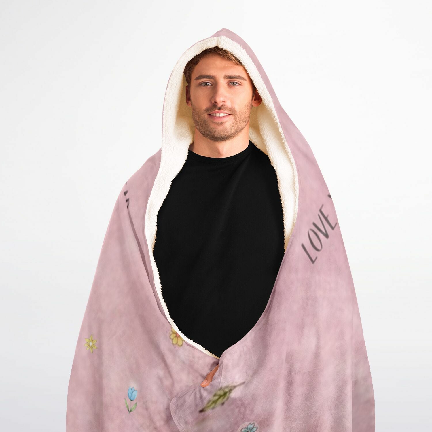 Mama Bear Love Hooded Blanket 60x80 – cozy custom blanket with mama bear and cubs representing family love cozy