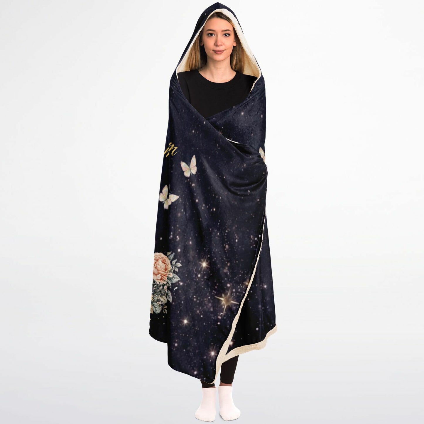 My Forever Mom Love Hooded Blanket 45x60 – emotional daughter to mom gift with celestial floral design beautiful