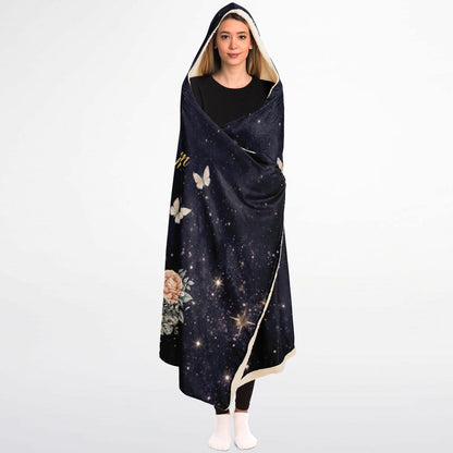 My Forever Mom Love Hooded Blanket 45x60 – emotional daughter to mom gift with celestial floral design beautiful