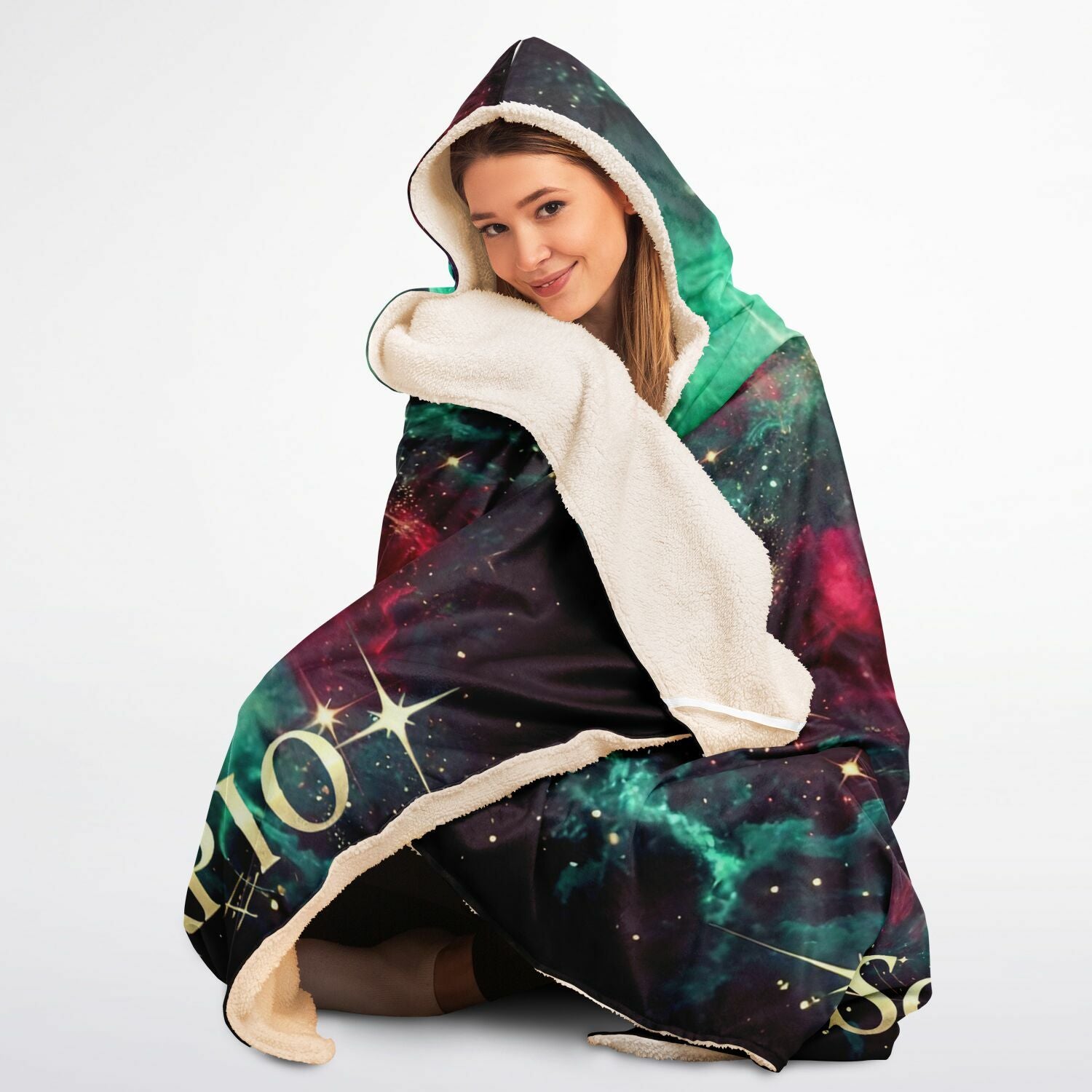 Scorpio Eclipse Hooded Blanket 45x60 – fierce zodiac scorpion, cosmic galaxy design