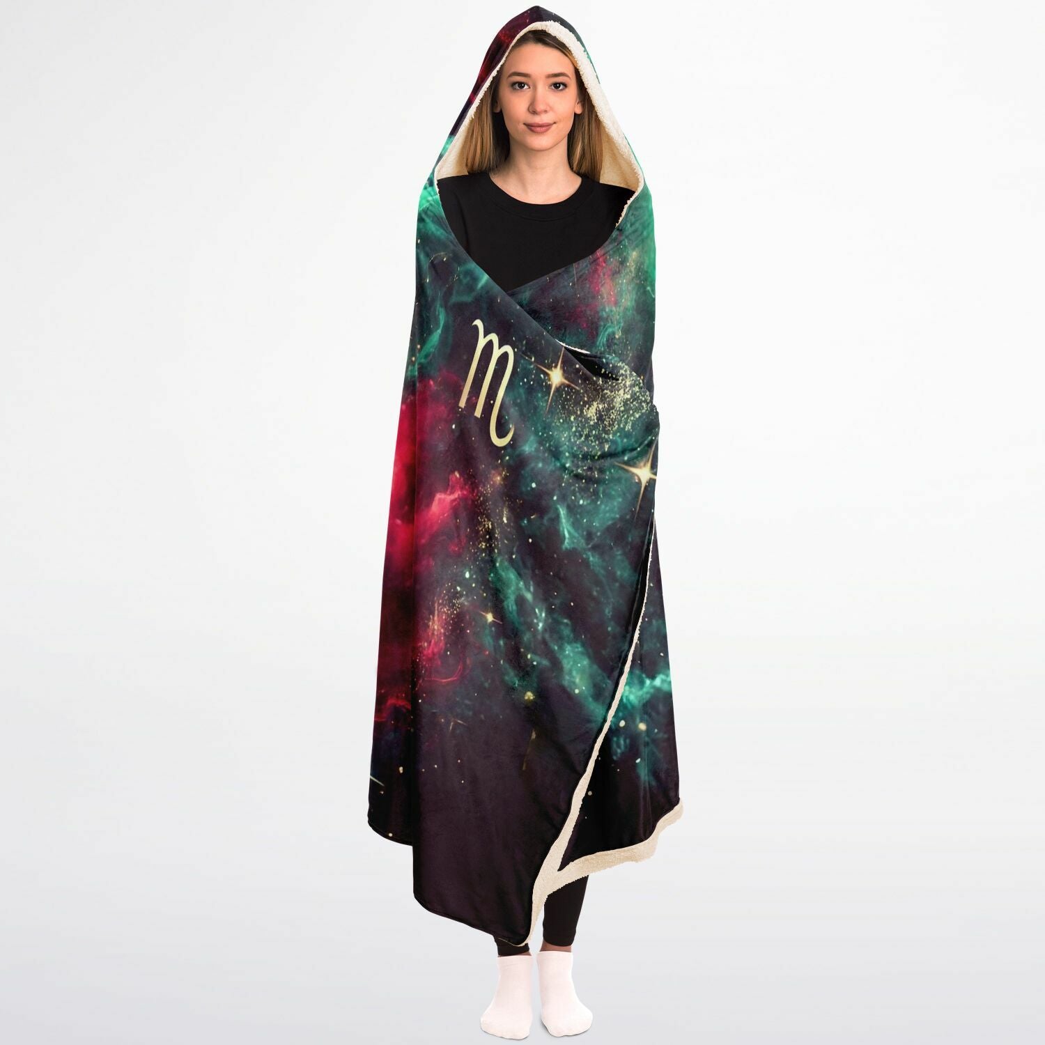 Scorpio Eclipse Hooded Blanket 45x60 – fierce zodiac scorpion, cosmic
