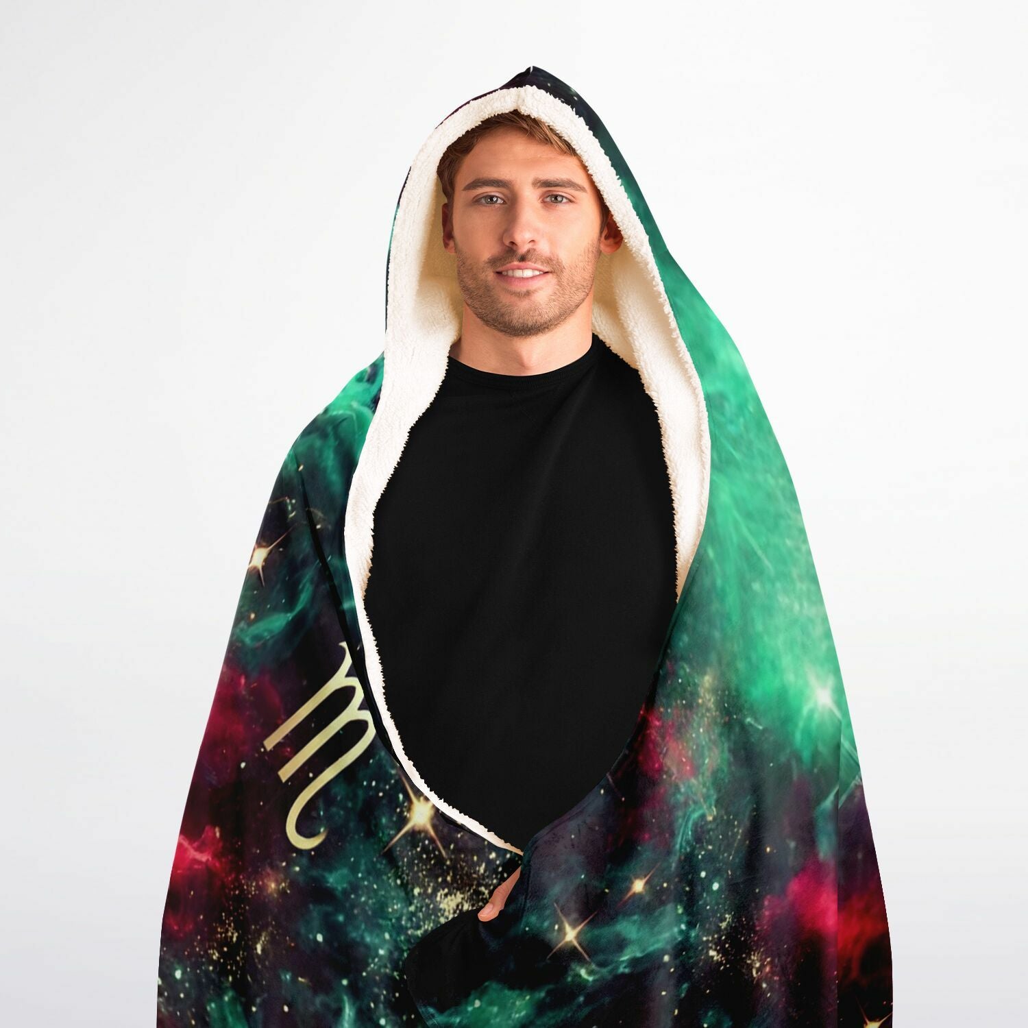 Scorpio Eclipse Hooded Blanket 60x80 – intense Scorpio energy, galactic colors