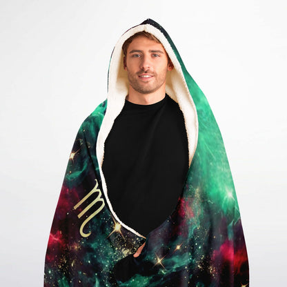 Scorpio Eclipse Hooded Blanket 60x80 – intense Scorpio energy, galactic colors