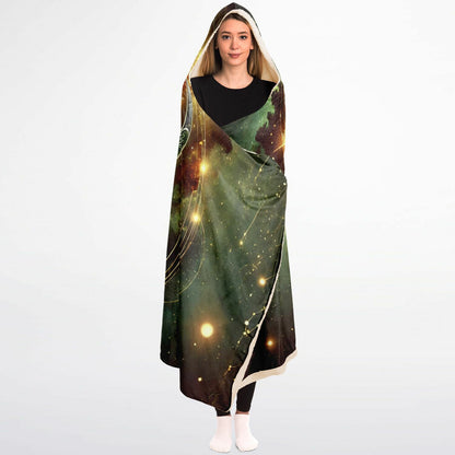 Taurus Ascend Hooded Blanket 45x60 – cosmic bull, earthy zodiac 