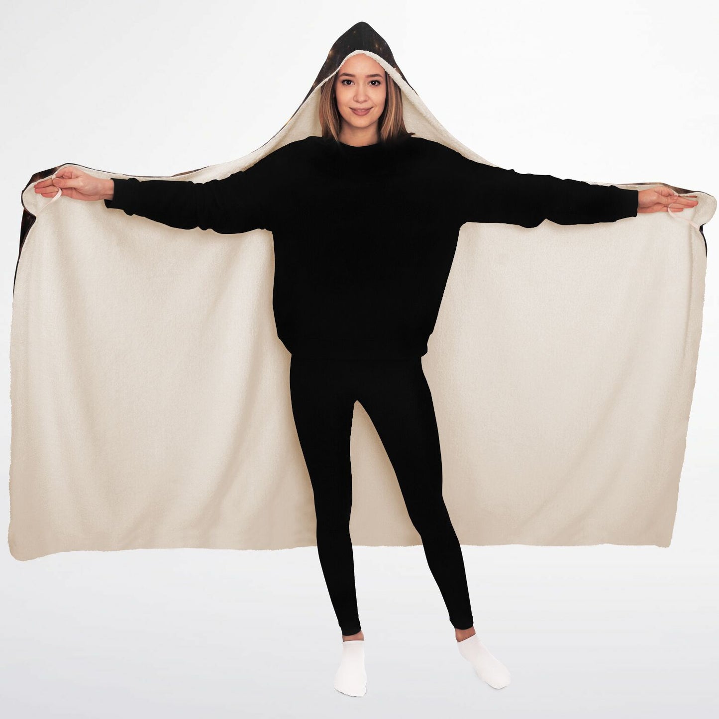 Virgo Divine Maiden of Light Hooded Blanket 45x60 – ultra-soft fleece with 