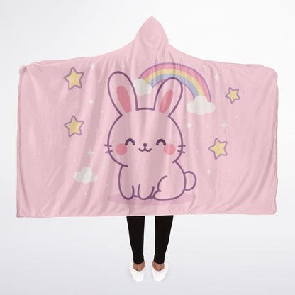 Bunny Dreams hooded blanket 45x60 front