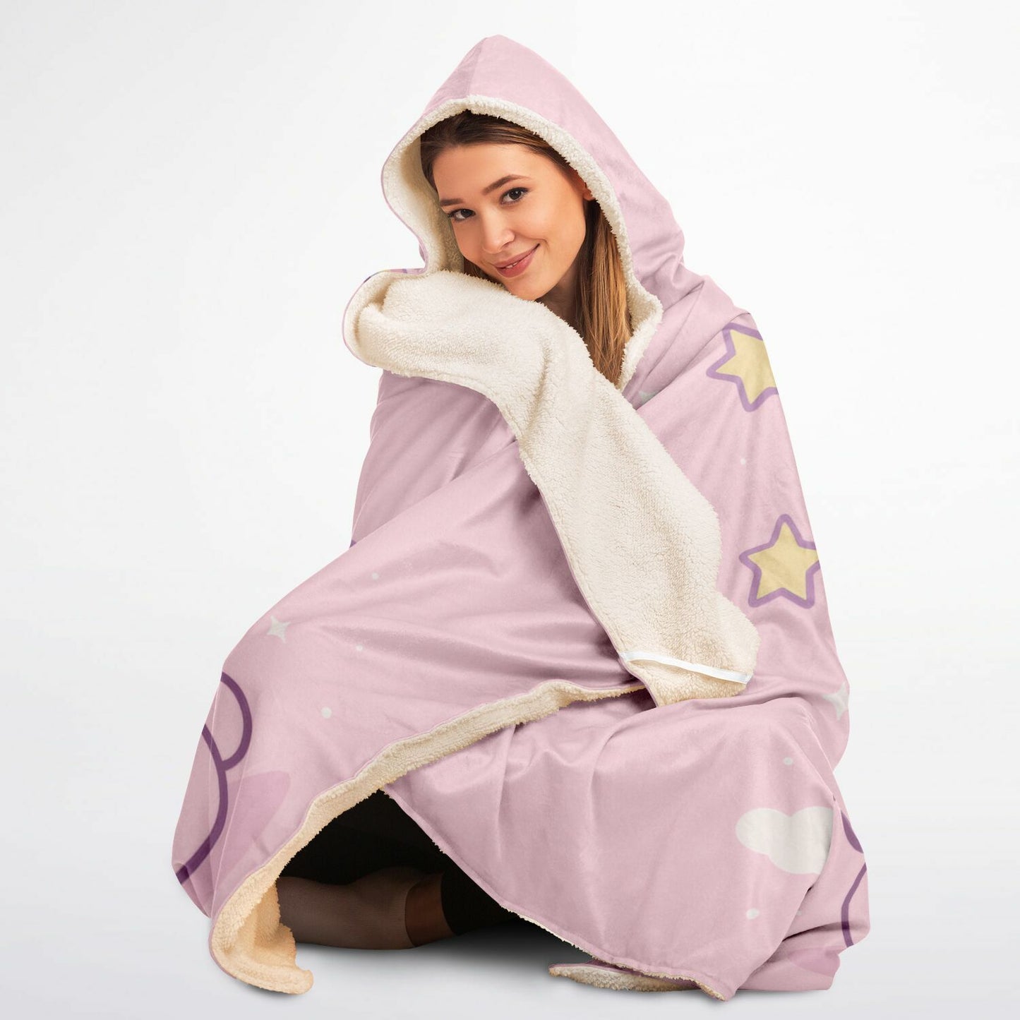 Bunny Dreams hooded blanket 45x60 wrapped