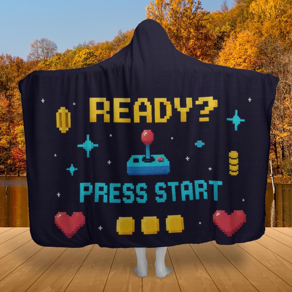 Press Start Hooded Blanket