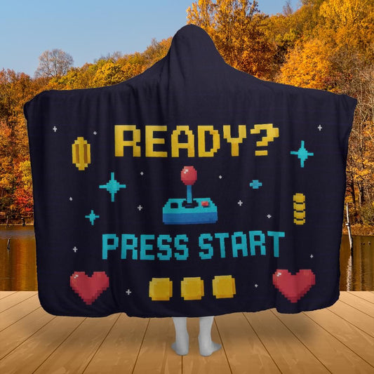 Press Start Hooded Blanket