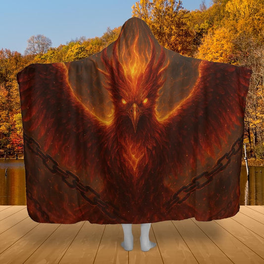 Reborn in Fire Hooded Blanket
