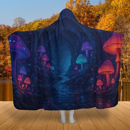 Fantasy Mushroom Forest Hooded Blanket – listing-only