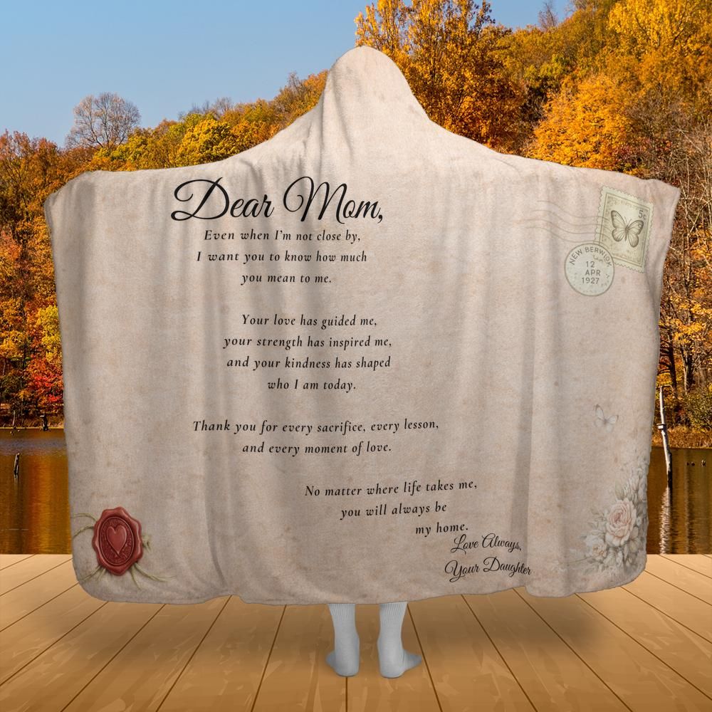 A Letter to My Mom Hooded Blanket – listing-only preview